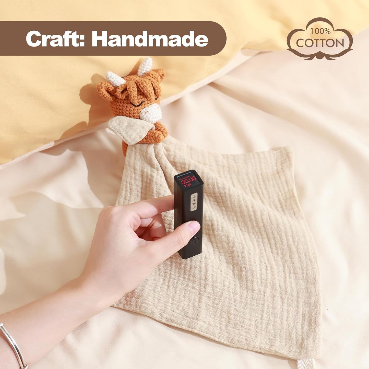 Lamb Luxury Snuggle Plush Animal Security Blanket Blanket Infant Nursery Character Blanket Luxury Snuggler Plush Baby Lovey Lamb