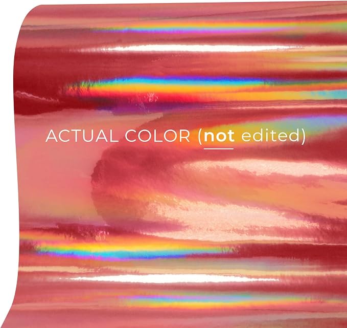 VViViD DECO65 Gloss Holographic Chrome Rose Gold Permanent Adhesive Craft Vinyl