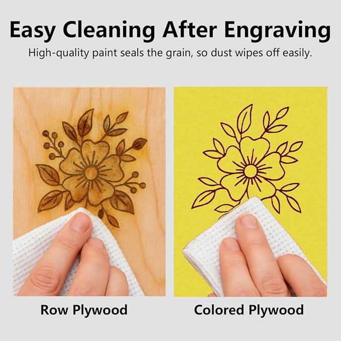 4 Pack Pre-Painted Colored Plywood Sheets, DIY Crafts, Models Making