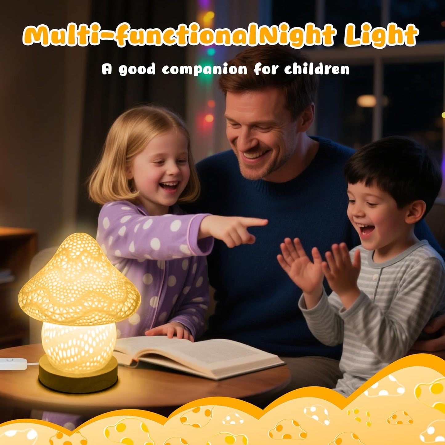 Mushroom Lamp, Night Light for Kids Bedroom,16 Colors LED Kawaii Lamp with Remote, 3D Mushroom Decor Cute Mini Bedside Table Lamp, Birthday & Christmas Gifts for Girls Boys