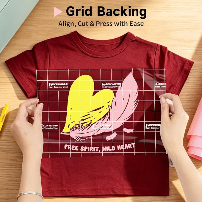 TECKWRAP Heat Transfer Vinyl for T-Shirts, 50+ Washes, REACH Certified & Dryer