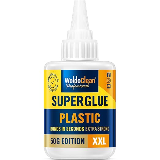 WoldoClean Super Glue for Plastic 50g for Instant Strength