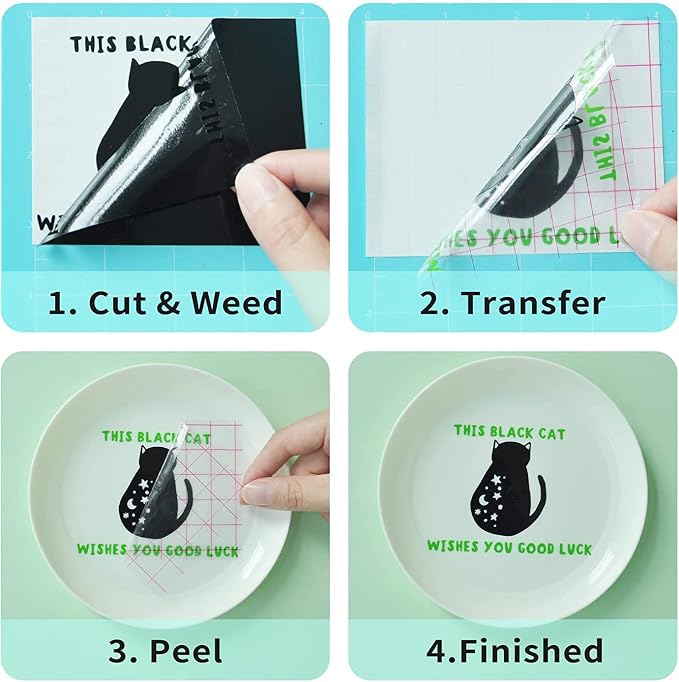 IModeur Permanent Vinyl for Cutting Machine- 28 Pack Permanent Adhesive Vinyl