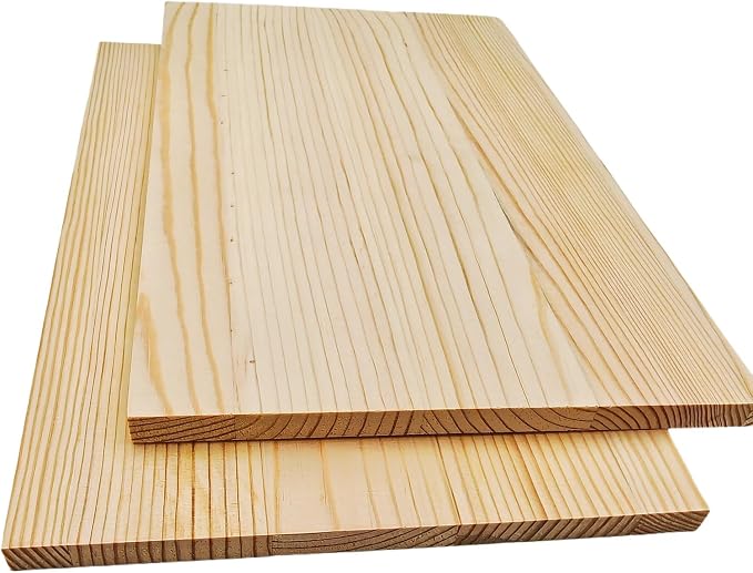 2PCS Rectangle Wood Boards Unfinished Wood Blocks