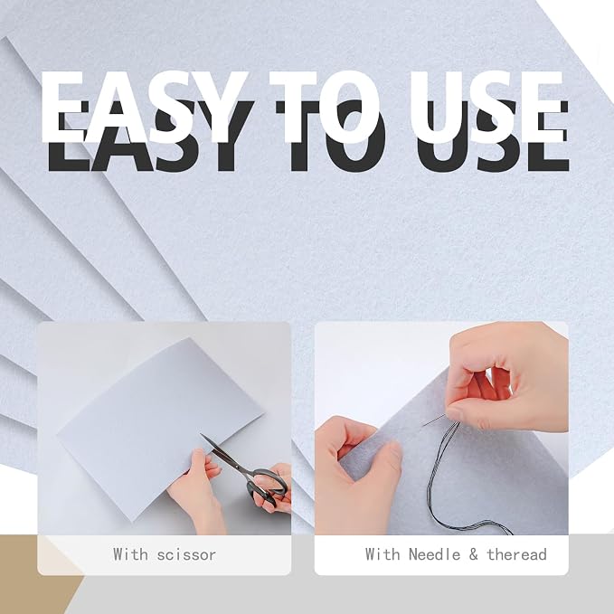 HaoFeiJH White Felt Fabric Sheets