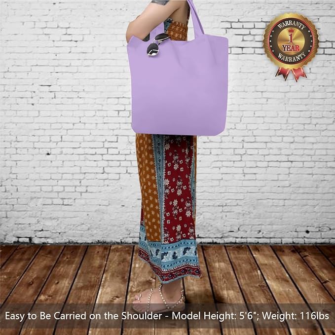 TOPDesign 1-Pack Super Strong Large 12oz Cotton Canvas Tote Bag, Reusable
