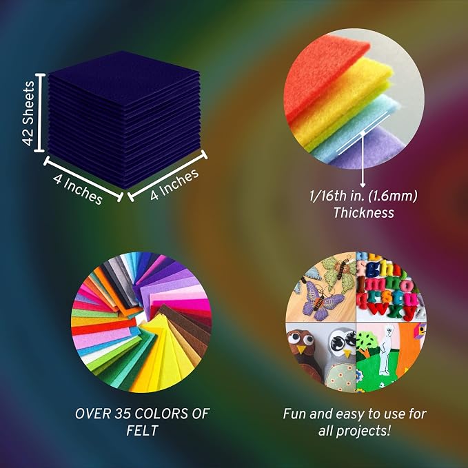 FabricLA Acrylic Felt Sheets for Crafts