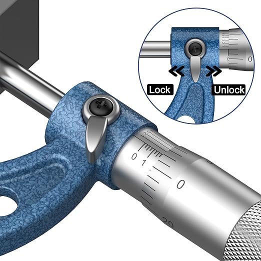 HDLNKAK Outside Micrometer Set, 0-4" Machinist Micrometer, 0.0001" Graduation