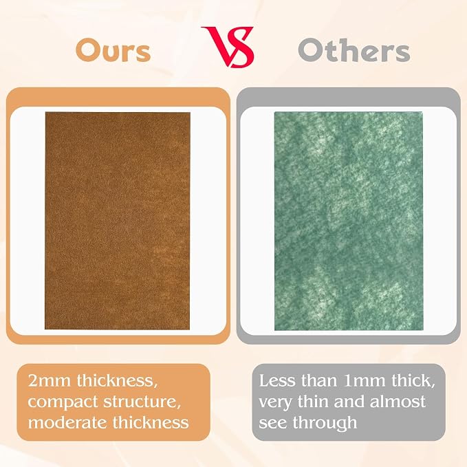 NEBURORA 20 Pcs 2mm Thick Stiff Felt Sheets
