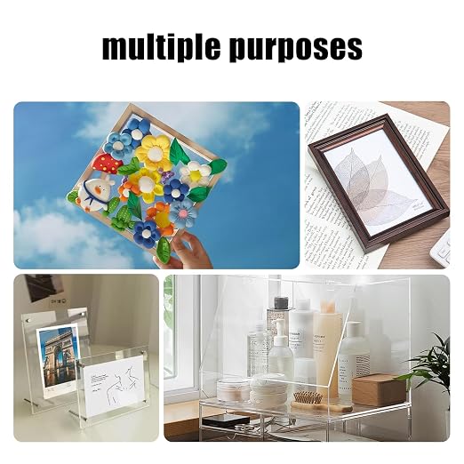 8-Pack Plastic Sheet, 8.3 x 11.7 Inch 0.02 Inch Thick Transparent Clear
