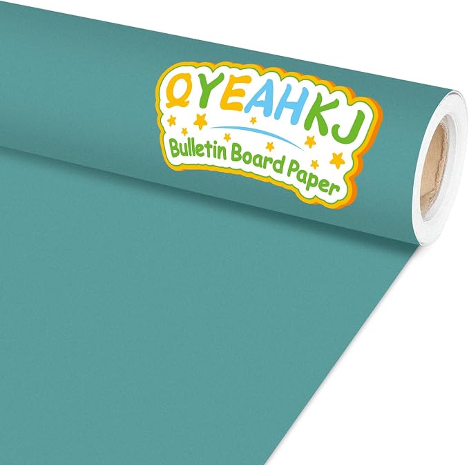 Qyeahkj 17.7in x 20ft Bulletin Board Paper Roll Bulletin Board Background Paper