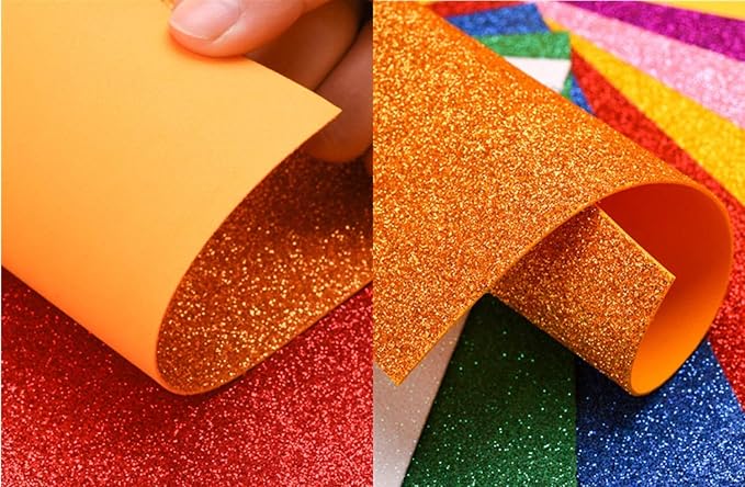 Glitter Paper for Graduation Cap, Sparkly Foam Sheets Father's Day Decor