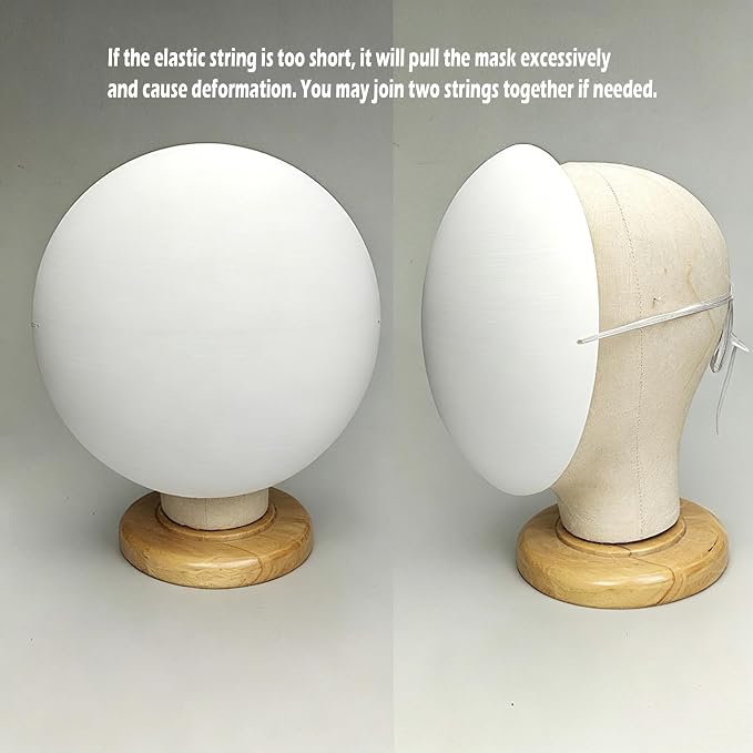 Plastic Craft Mask White Blank DIY Mask Base | Plain Paintable, Cosplay Costume