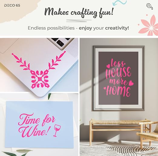 VViViD DECO65 Suede Pink Permanent Adhesive Craft Vinyl
