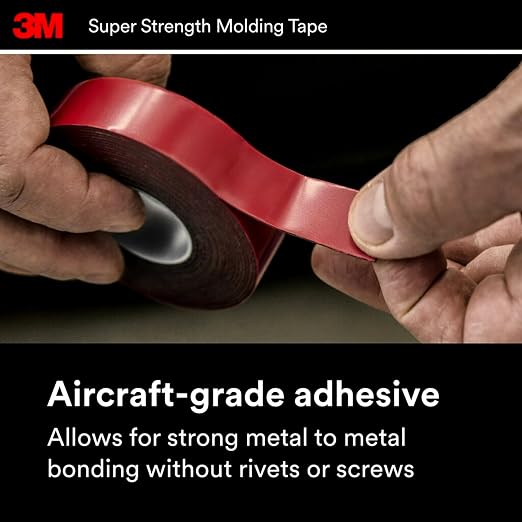 3M Super Strength Molding Tape 03616, 7/8 in x 15 ft Each, Heavy Duty