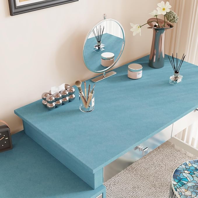 CRE8TIVE Baby Blue Felt Drawer Liner Self Adhesive Velvet Flocking Liner
