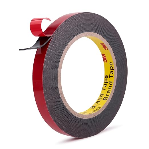 3M Automotive Acrylic Plus Tape, 0.55" x 18Ft, Dark Gray | Double Sided Tape