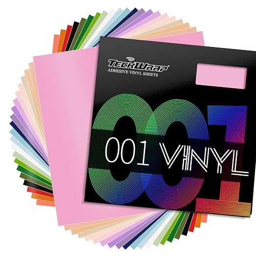 TECKWRAP 001 Matte Permanent Vinyl 12" x 12" 21 Colors