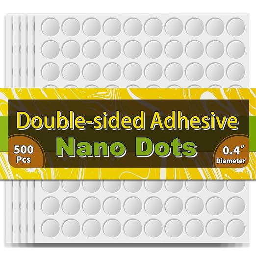 Piteno® 500Pcs Double Sided Adhesive Dots, 0.4" Clear Removable Adhesive