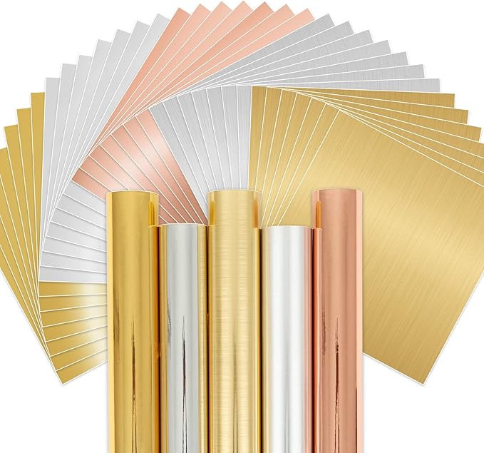 IModeur Metallic Permanent Vinyl-40Pack Permanent Self Adhesive Vinyl Sheets