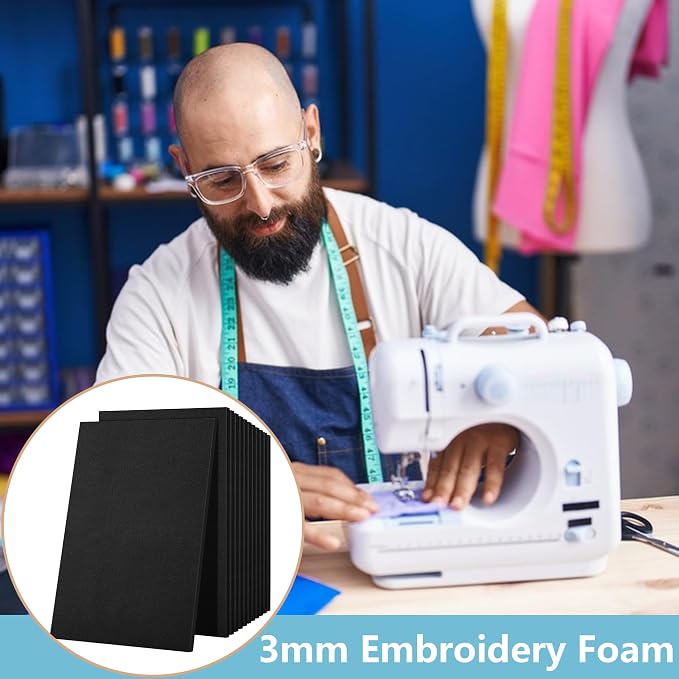 codree 8 Pcs 3mm Thick Embroidery Foam- 6 x 9 Inch EVA Foam Sheets