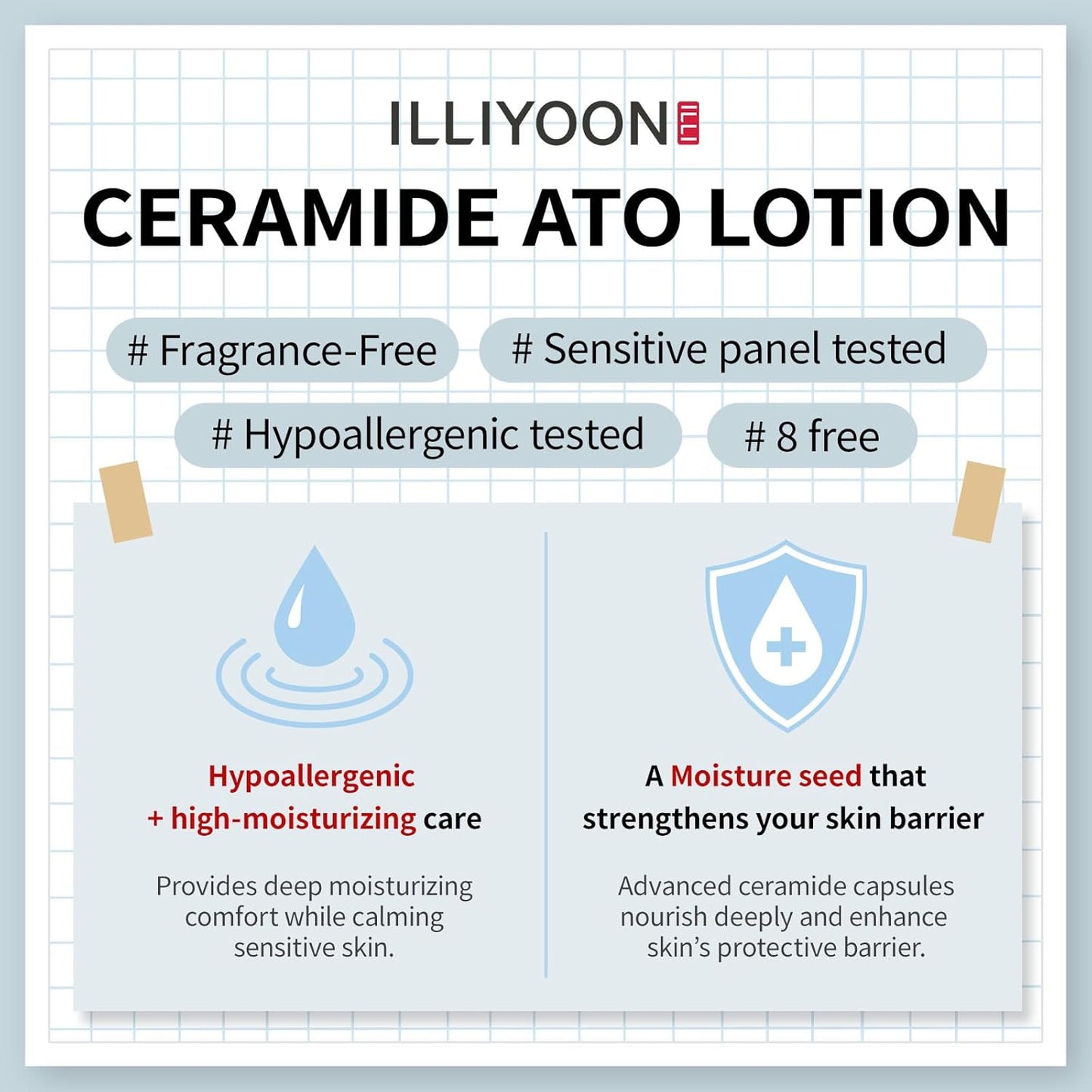 ILLIYOON Ceramide Ato Lotion 528ml(17.85oz) | Daily Moisturizing Lotion for All Skin Types | Deep Moisturizing and Soothing Effect | Korean Skin Care