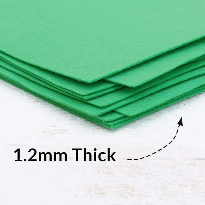 Threadart Kelly Green Premium Felt Sheets