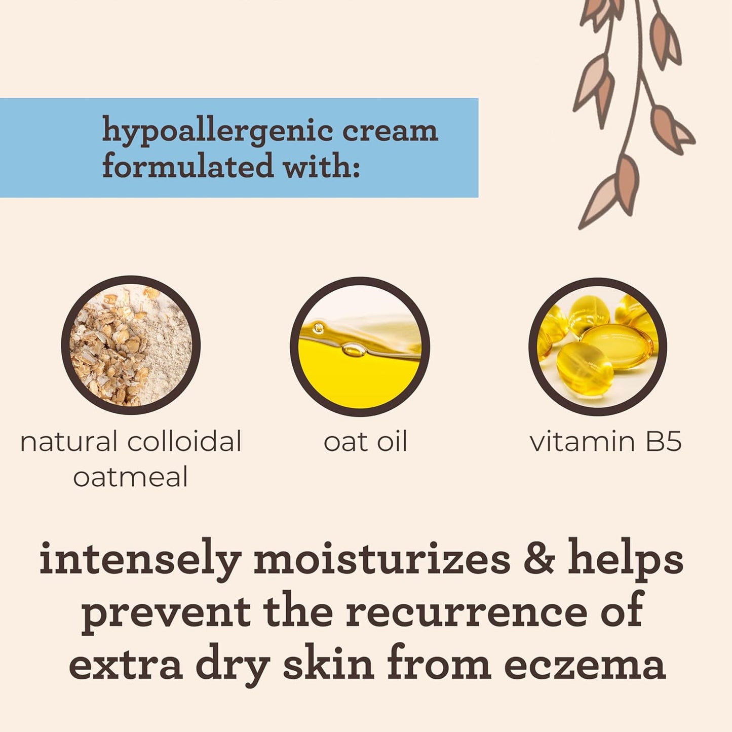 Aveeno Baby Eczema Therapy Moisturizing Cream, Natural Colloidal Oatmeal & Vitamin B5, Baby Eczema Cream for Dry, Itchy, Irritated Skin Due to Eczema, Paraben- & Steroid-Free, 7.3 oz