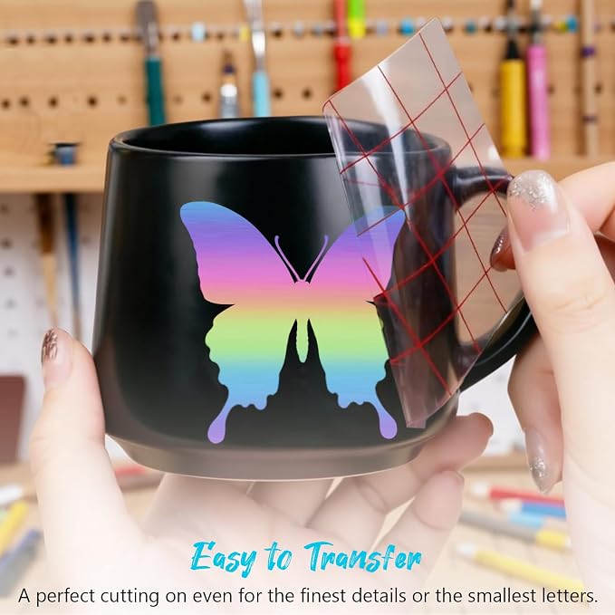 Rainbow Permanent Adhesive Vinyl Roll, Car Decals & DIY Crafts