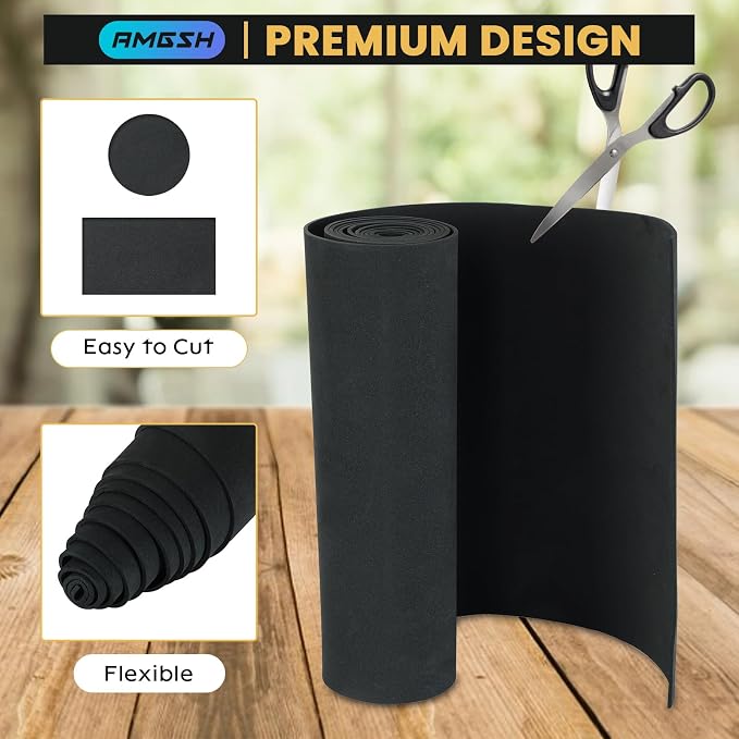 1/4" Thick X 17" Wide X 80" Long Closed-Cell Foam Neoprene Padding,
