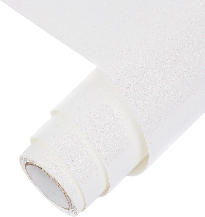 TORC Iridescent White HTV Heat Transfer Vinyl Roll 12 in x 5 ft Sparkly Rainbow
