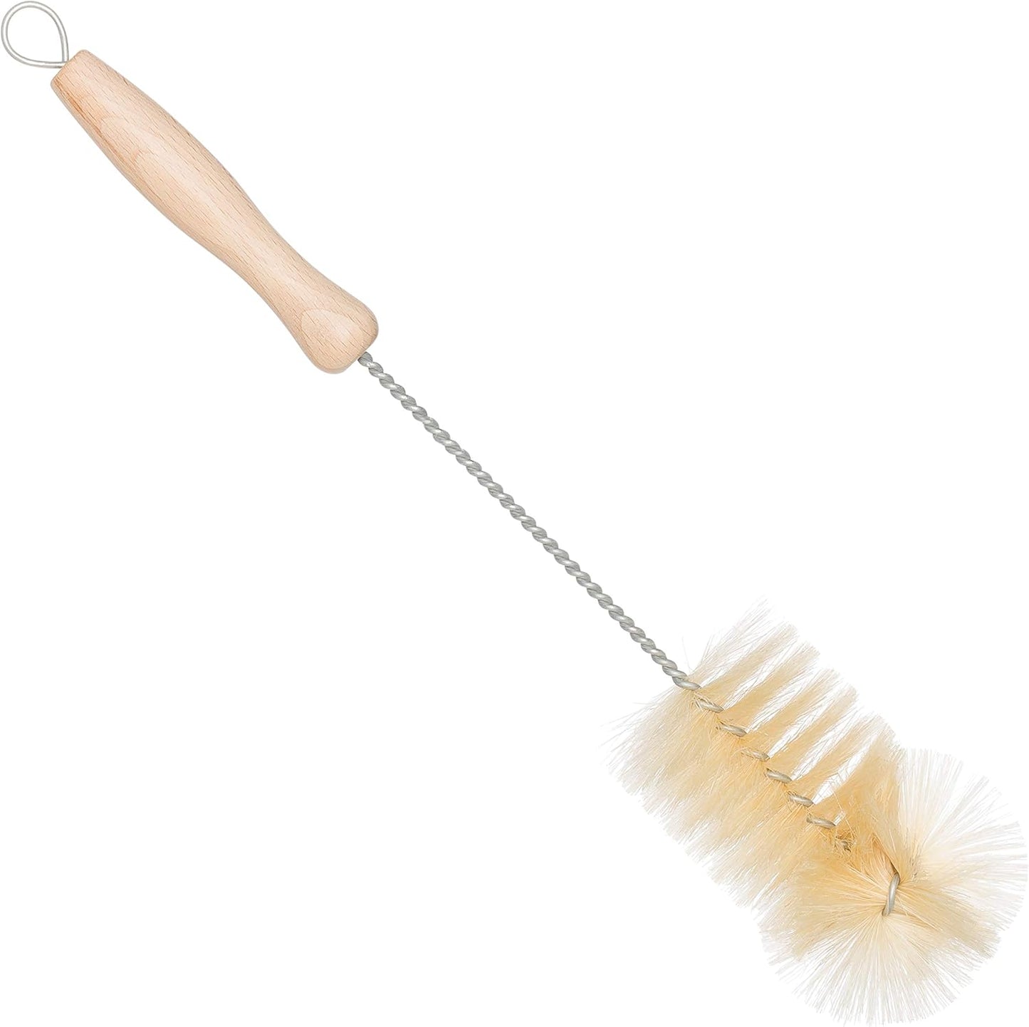 Redecker Natural Pig Bristle Soda Bottle Brush, 11-3/4-Inches, Flexible Wire Handle, Made in Germany