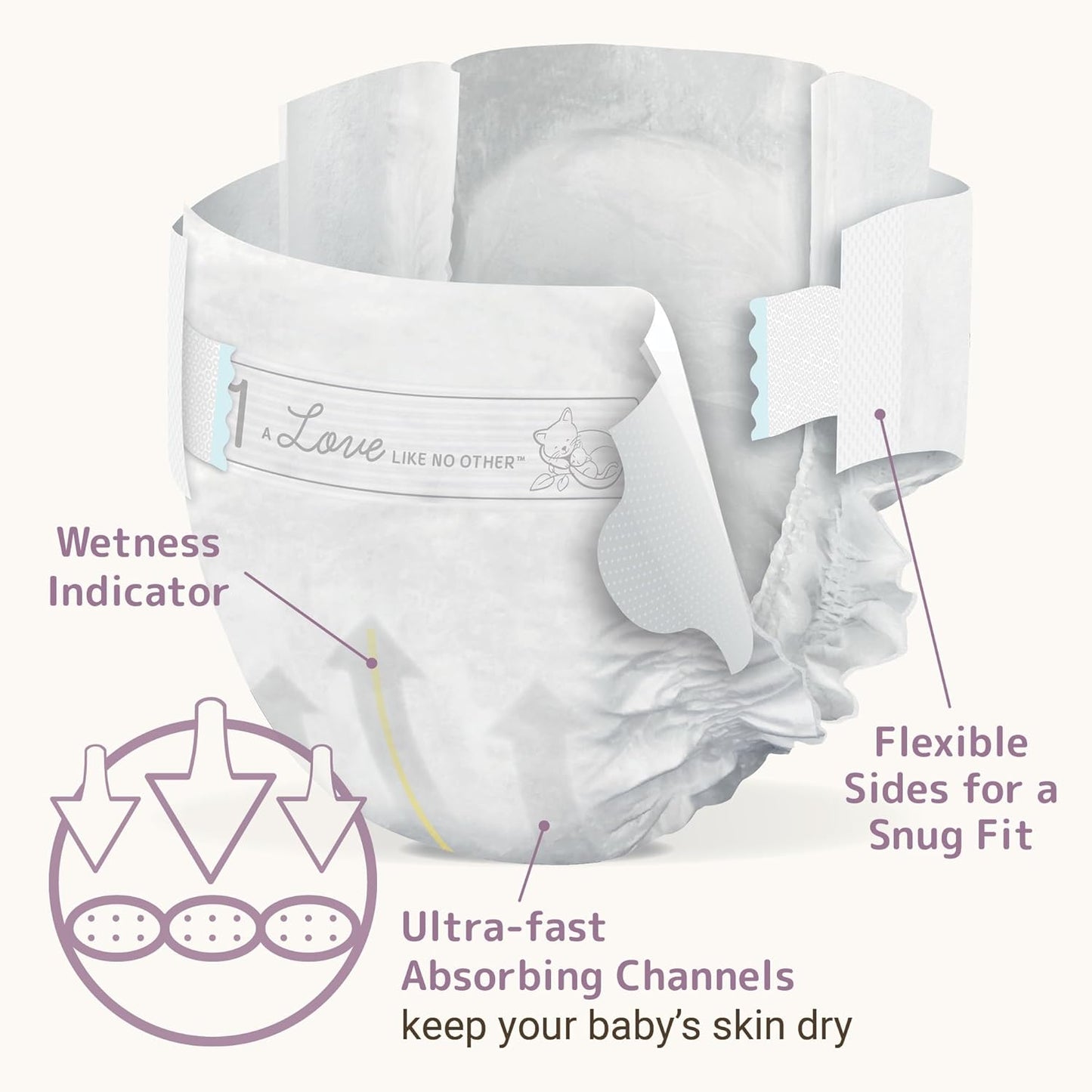Bambo Nature Hypoallergenic Baby Diapers, Eco-Labelled Sustainable Diapers, Enhanced Leakage Protection, Totally Chlorine-free, Skin Friendly, and Super Absorbent - Size 1 (36 Count)
