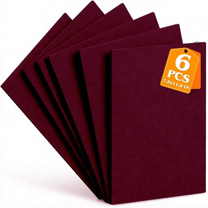 Wine Red Stiff Felt Sheets 2mm Thick