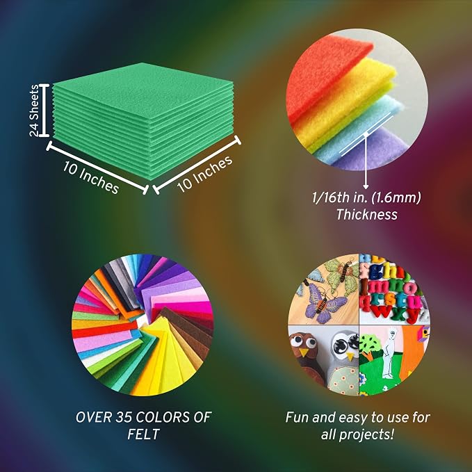 FabricLA Acrylic Felt Sheets for Crafts