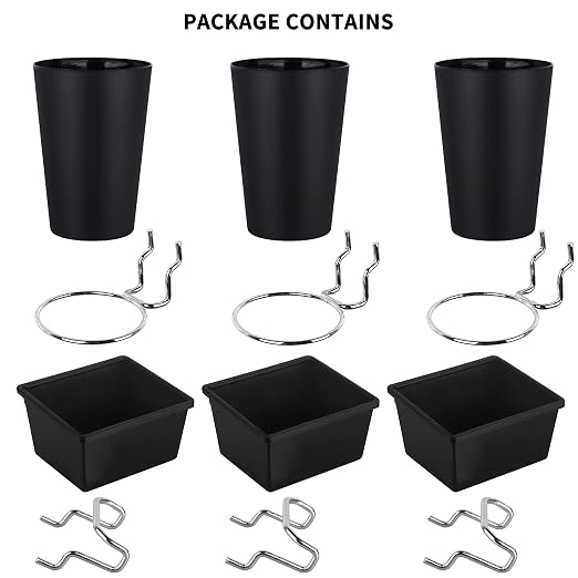 Kuhome 6 Sets Pegboard Bins