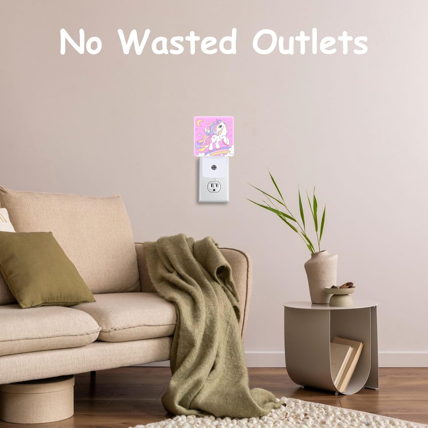 Night Light for Kids Girls Boys,Cartoon Unicorn on Rainbow Bridge LED Night Light Plug into Wall with Dusk to Dawn Sensor for Room Decor,Hallway,Kitchen,Bathroom,Nursery,Stairs