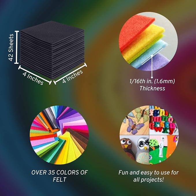FabricLA Acrylic Felt Sheets for Crafts