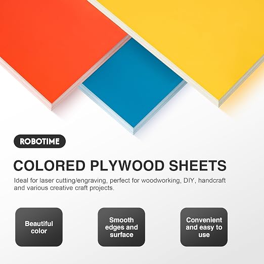 Plywood Sheets, 3mm Basswood for Laser Cutting and Engraving, Thin Plywood