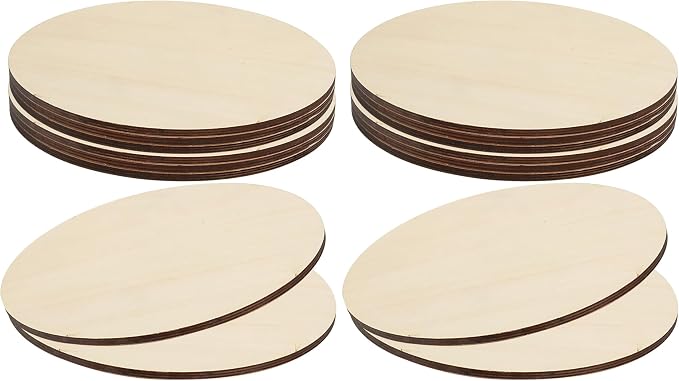 SHEUTSAN 8 PCS 10 Inch Round Basswood Circles, 1/4 Inch Thick Unfinished Wood