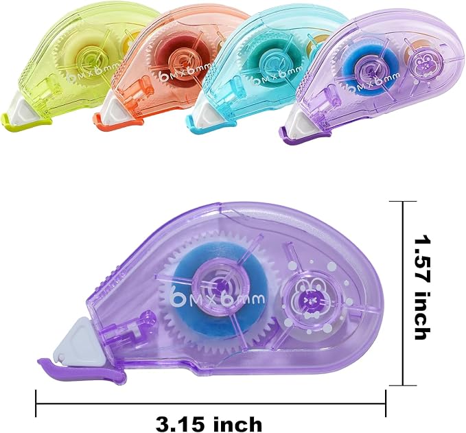 Double Sided Tape Roller, 4 Pack