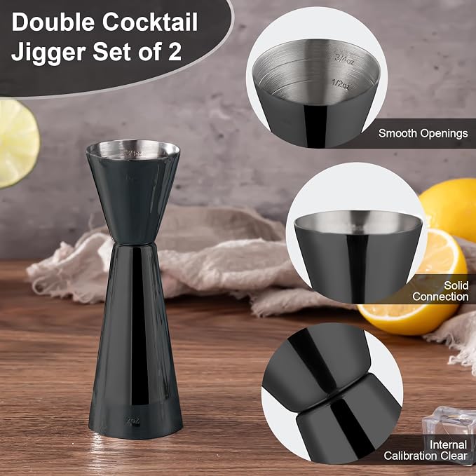 Briout Jigger for Bartending, Double Cocktail Jigger Japanese Premium 304 Food