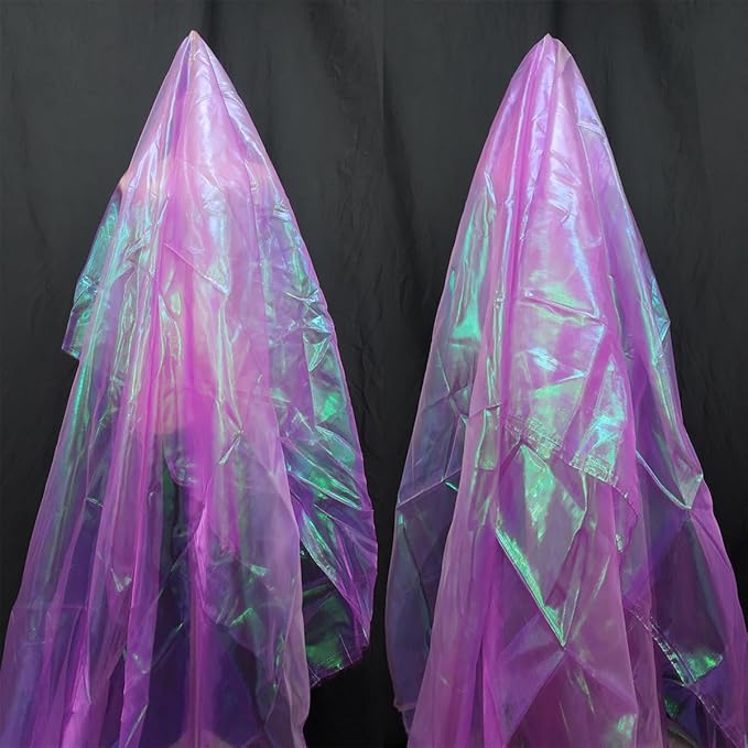 11-Yard Magic Rose Purple Organza Fabric