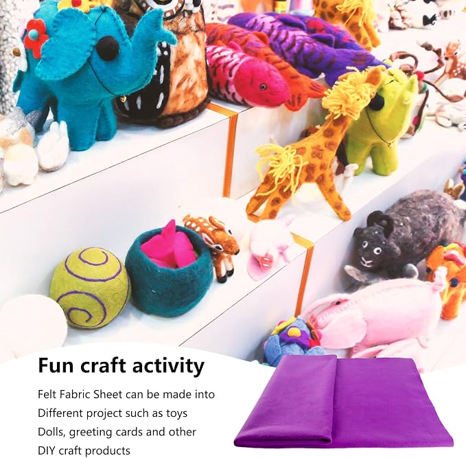 Jtnohx Color Felt for Crafts, 1 Square Yard Felt Fabric, 1.4mm Thickness