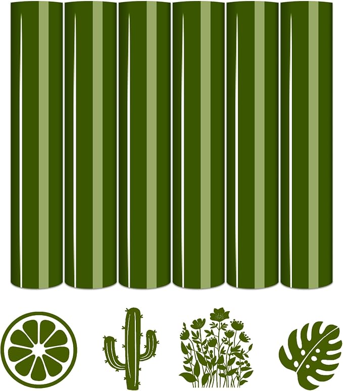 Tintnut Pesto Green Heat Transfer Vinyl, easy cut & weed, stretch washable
