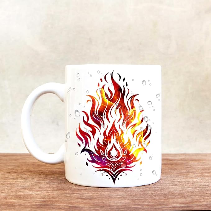 Tintnut Flame Pattern Permanent Vinyl 8 Pcs 12x10in Red Blue Adhesive Viny |