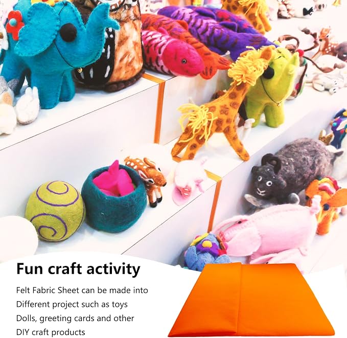 Jtnohx Color Felt, 1 Square Yard Felt Fabric, 1.4mm Thickness Flexible Craft