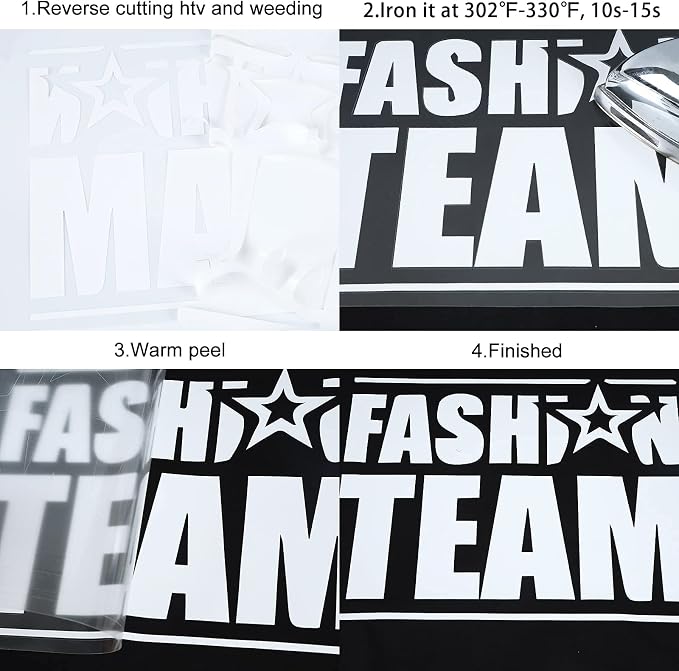 FUNKAKA White Heat Transfer Vinyl Rolls, Adhesive Glossy HTV Vinyl