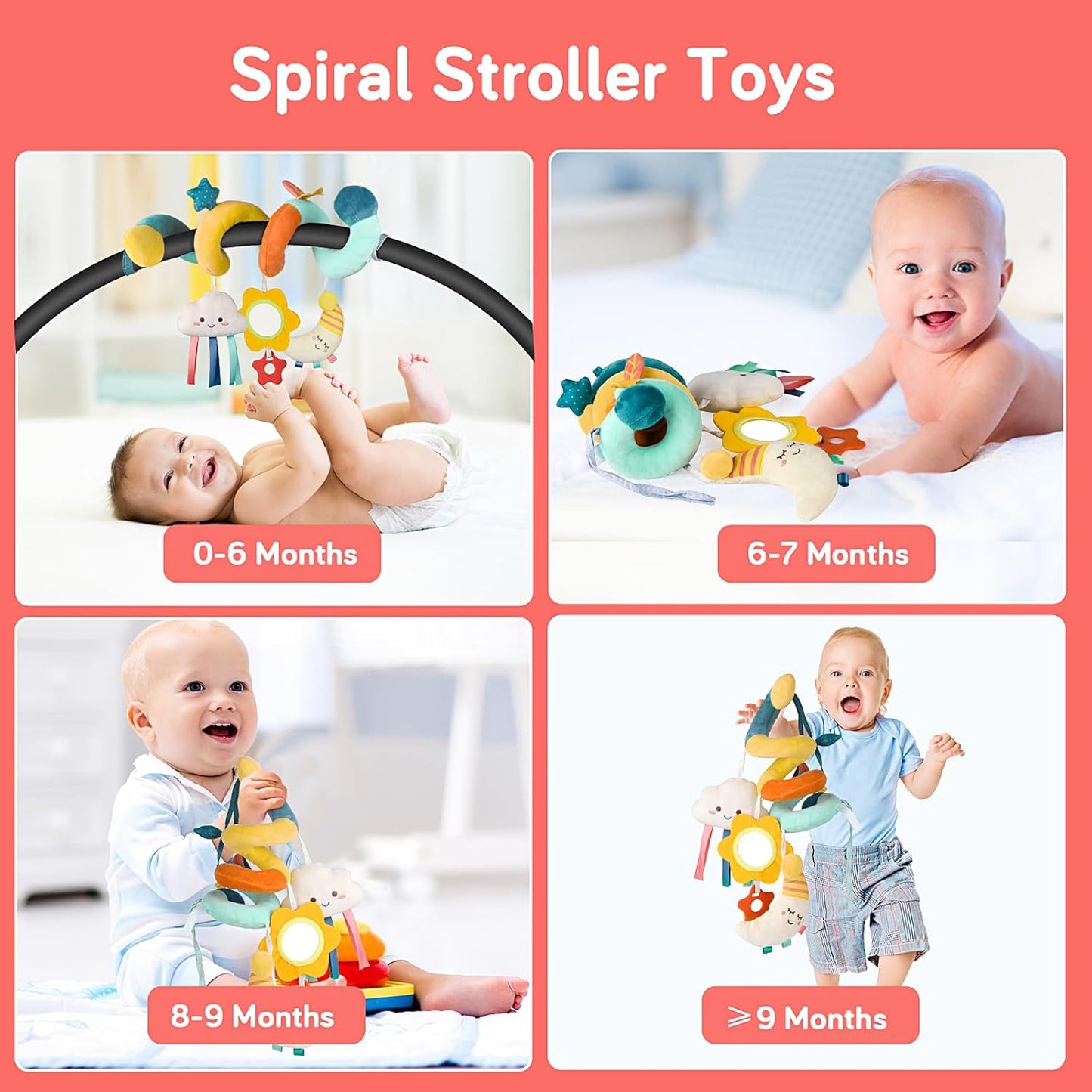 Car Seat Toys for Babies 0-6 Months Boys Girls Stroller Toys, Newborn Toys 0 3 Months Brain Development, Baby Toy Infant Toy for Carseat Stroller Crib Baby Gym for 0 3 6 9 12 Months
