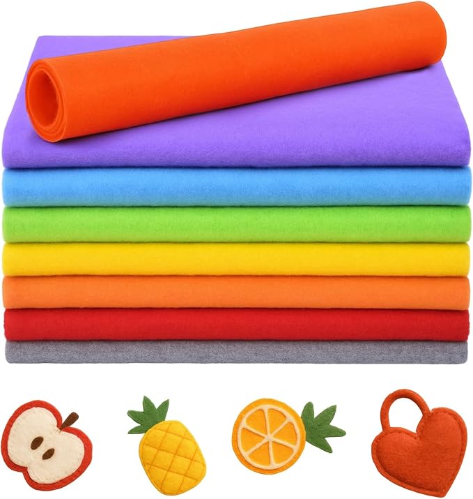 60pcs 15" × 12" 2mm Thick Soft Felt Fabric Sheet 60 Assorted Dark Series Colors